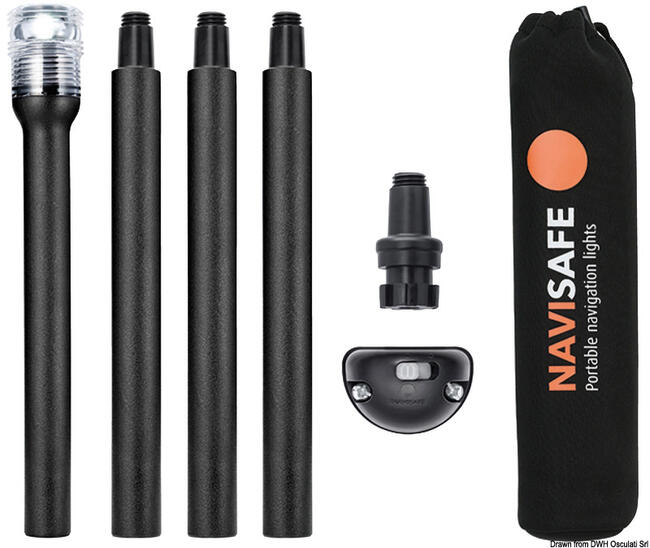 Kit Fissaggio Navisafe + Asta + Luce 360°