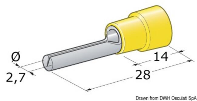 Spinotto Giunzione Maschio 2,5-6 Mm²