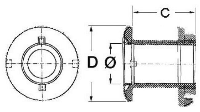 Scarico A Mare Inox 1" 1/2 X 112 Mm