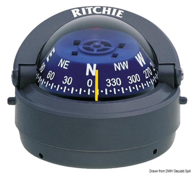 Bussola Ritchie Explorer 2"3/4 Esterna Grigia/blu