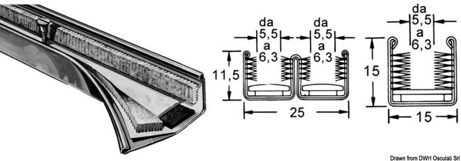 Canalina Inox Semplice 15 X 16 Mm