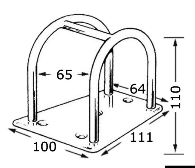 Porta Tangone Inox 110 Mm