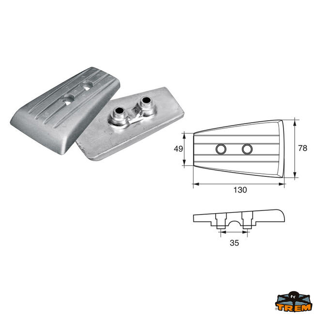 Anodo Per Motori Volvo-penta Articolo Polipodio Vp024