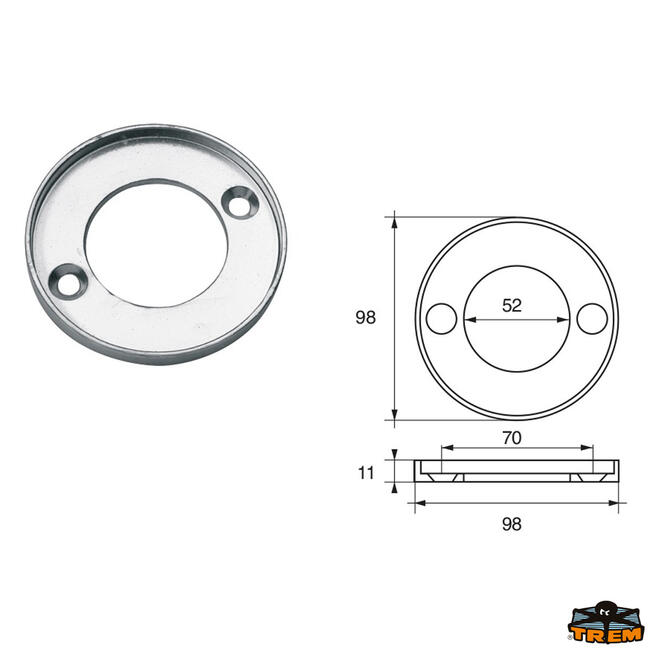 Anodo Per Motori Volvo-penta Articolo Polipodio Vp001