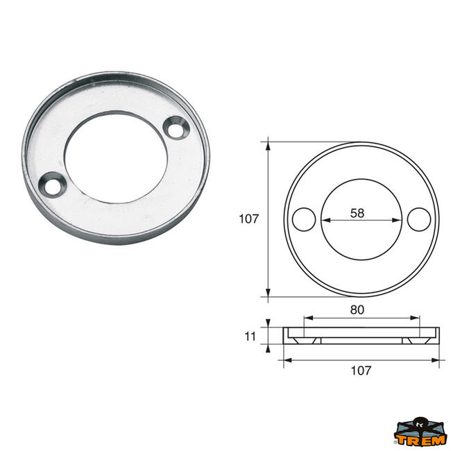 Anodo Per Motori Volvo-penta Articolo Polipodio Vp002