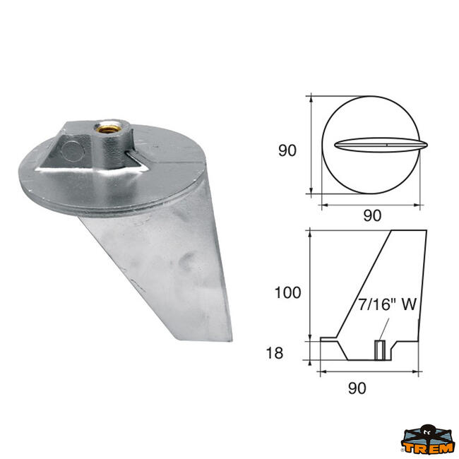 Anodo Per Motori Mercury-mercruiser Articolo Polipodio Me002