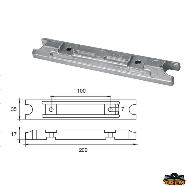 Anodo Per Motori Yamaha-mariner Articolo Polipodio Ya019