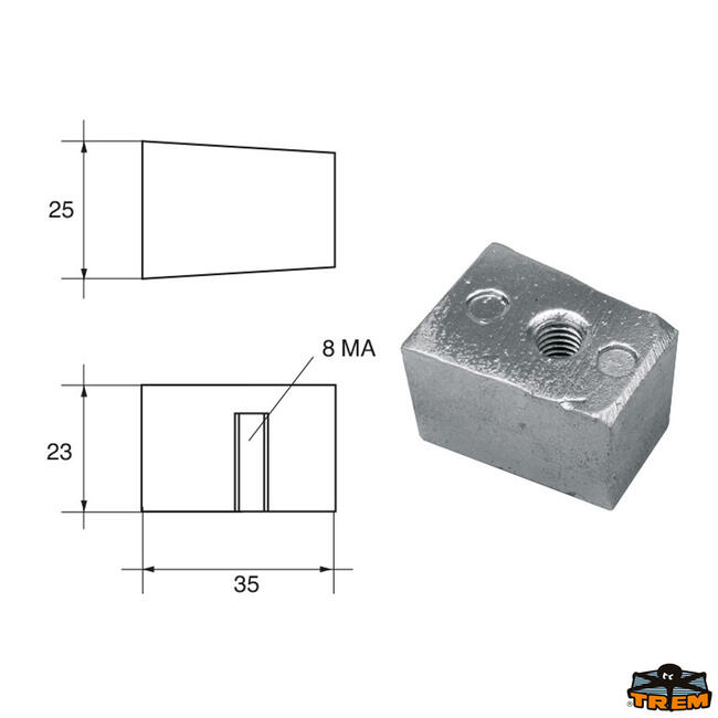 Anodo Per Motori Yamaha-mariner Articolo Polipodio Ya030