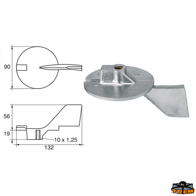 Anodo Per Motori Yamaha-mariner Articolo Polipodio Ya037