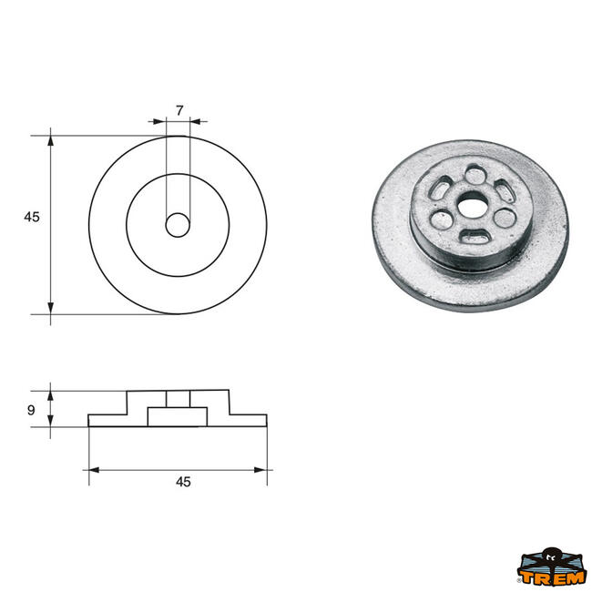 Anodo Per Motori Tohatsu-nissan Articolo Polipodio Th006