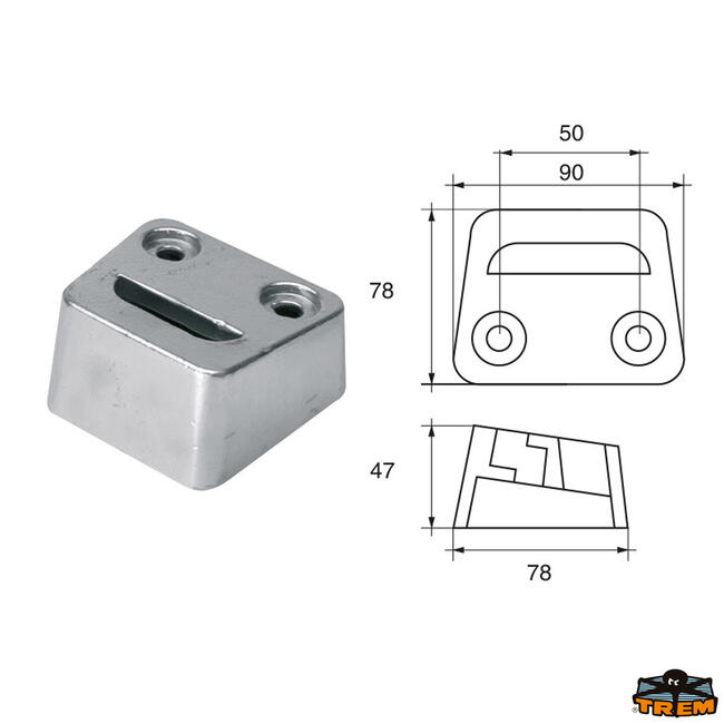 Anodo Per Motori Bombardier Johnson-evinrude-omc Articolo Polipodio Om022al