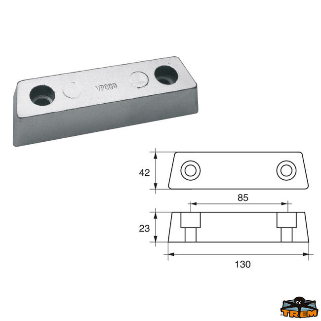 Anodo Per Motori Volvo-penta Articolo Polipodio Vp008al