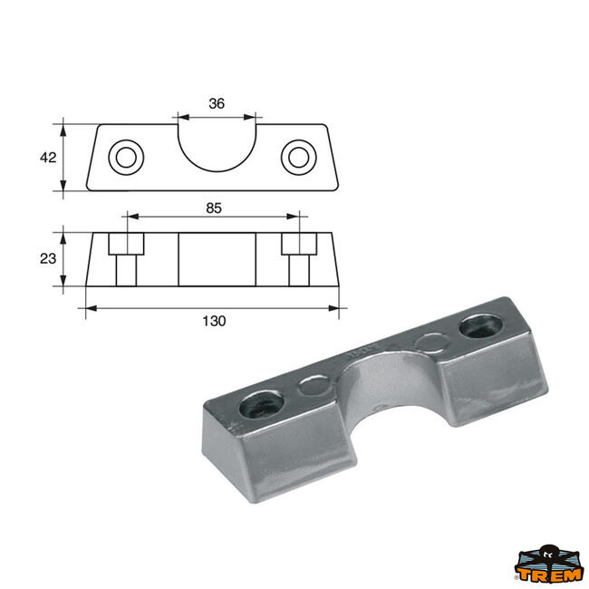 Anodo Per Motori Volvo-penta Articolo Polipodio Vp014al